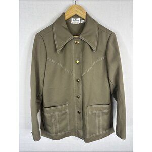 Vintage 1970s Tori Richard Jacket Women’s 14 Olive Western Style Hong Kong